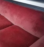 Red velvet victorian couch image 4