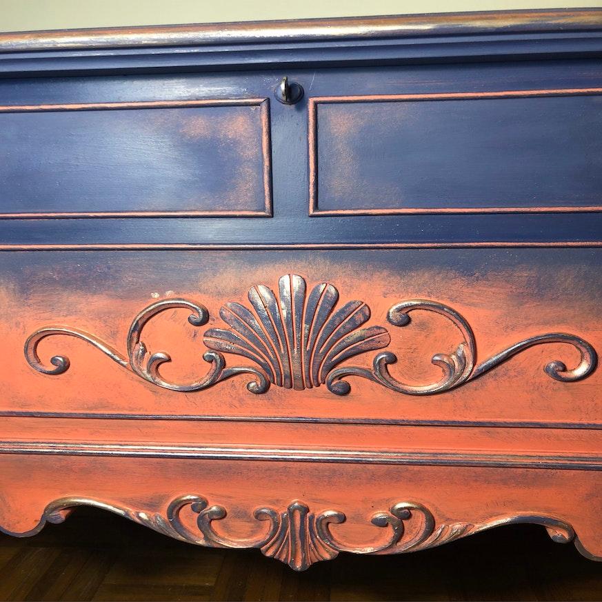 Bold and elegant Queen Anna style chest buffet image 6