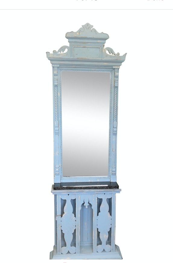 Antique Victorian Hall Mirror image 1