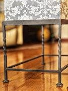 Vintage Hand-Painted Old-World Chest on Wrought Iron Stand image 6