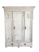 19th Century French Pine Wardrobe Painted image 1