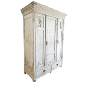 19th Century French Pine Wardrobe Painted image 3