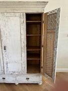 19th Century French Pine Wardrobe Painted image 8
