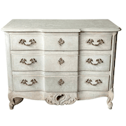 Unique Vintage French Provincial Dresser With Stenciled Top image 1
