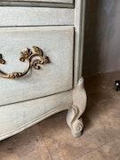 Unique Vintage French Provincial Dresser With Stenciled Top image 3