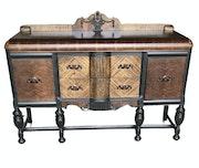 Jacobean Style Sideboard with Waterfall Top 1930's image 1