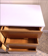 White nine drawer MCM dresser image 7