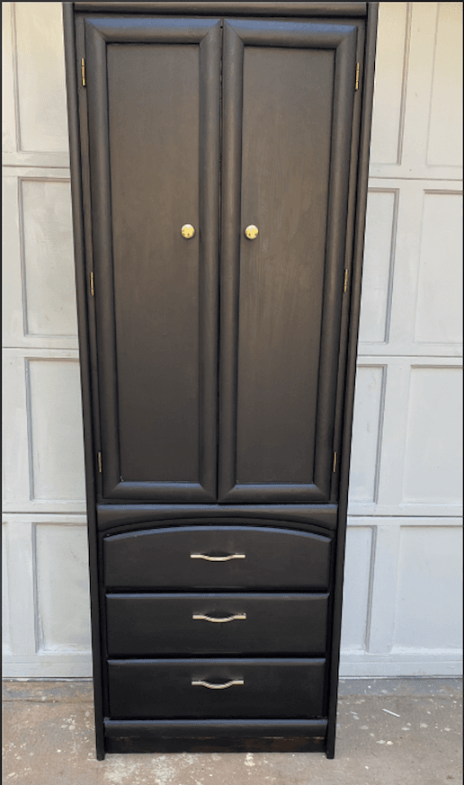 Tall black armoire image 4
