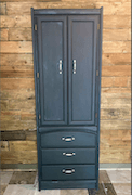 Tall charcoal armoire image 6