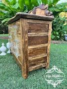 Antique refurbished oak chest of drawers, dresser image 3