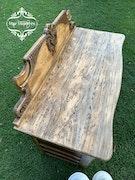 Antique refurbished oak chest of drawers, dresser image 7