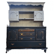 Colonial Early American Style Countryside Hutch image 1