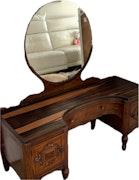 1920's Antique Vanity with Chair and Removable Mirror image 1